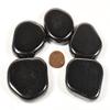 42mm Hematite Tumbled Stones Sparkling Silverish Black Gemstone Crystal Mineral Flat Disc Palm Stone Pebbles - 10PCs view 2