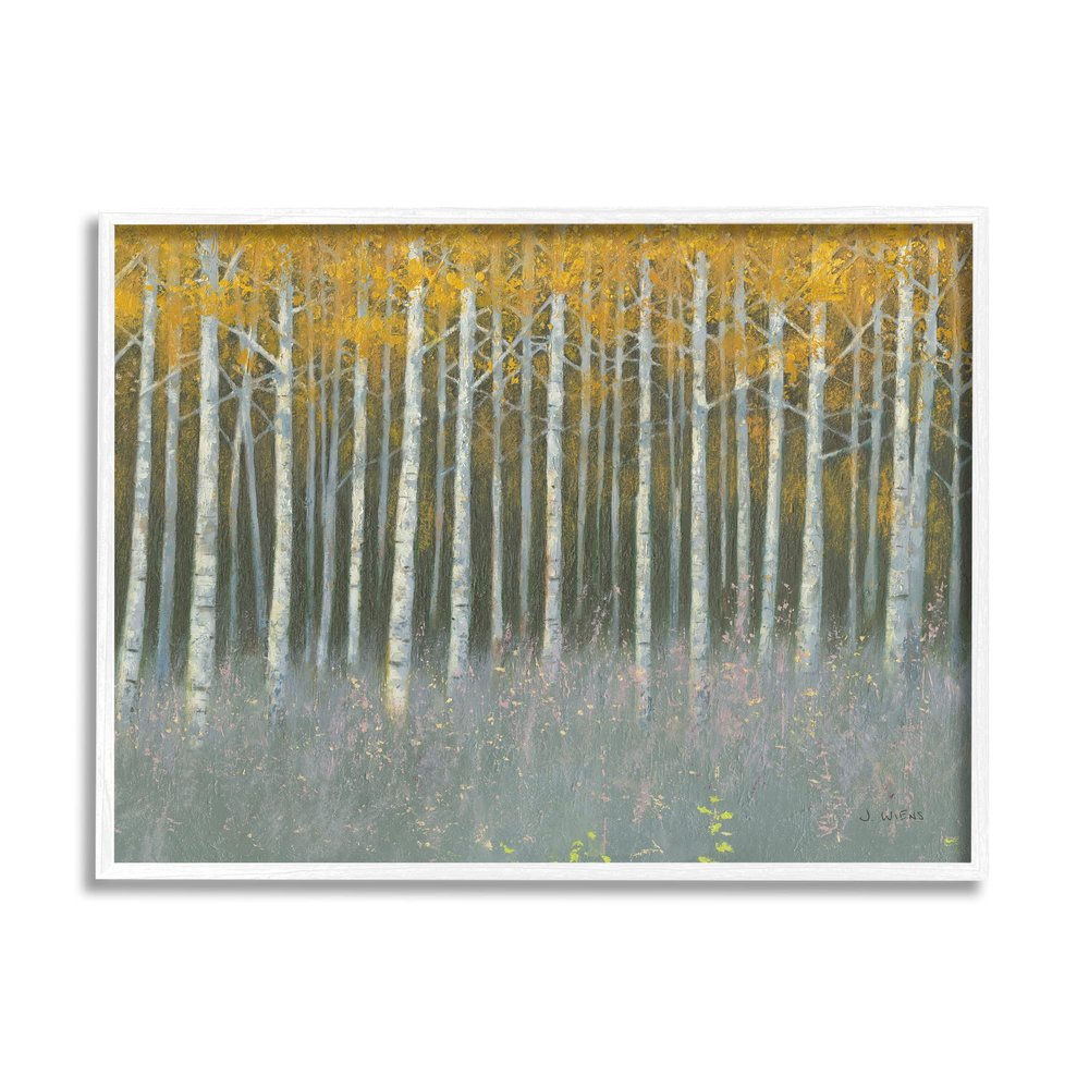 Stupell Industries Birch Tree Woodland Grove Outdoor Nature Landscape Framed Wall Art, Design by James Wiens
