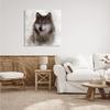 Stupell Industries Woodland Wild Wolf Portrait Abstract Fir Tree Forest view 3