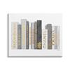 Stupell Industries Horizontal Fashion Book Stack Glam Grey Gold White view 1