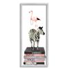 Stupell Industries Fashion Flamingo Zebra Glam Book Stack Pearls view 1