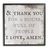 Stupell Industries House Full of People Amen Phrase Rustic Family view 1