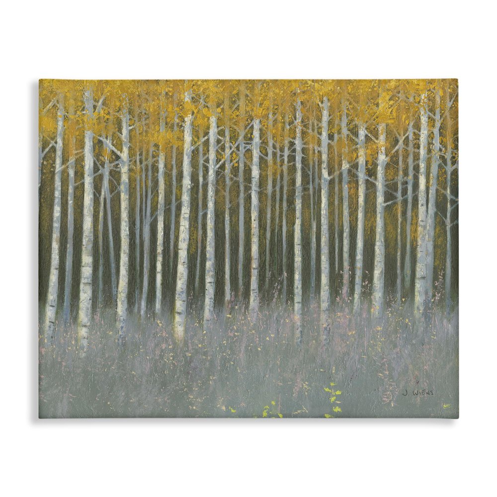 Stupell Industries Birch Tree Woodland Grove, 24 x 30 Inch Canvas Wall Art