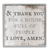Stupell Industries House Full of People Amen Phrase Rustic Family view 1