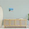 Stupell Industries Incoming Waves Summer Beach Palm Tree Blue Painting view 2