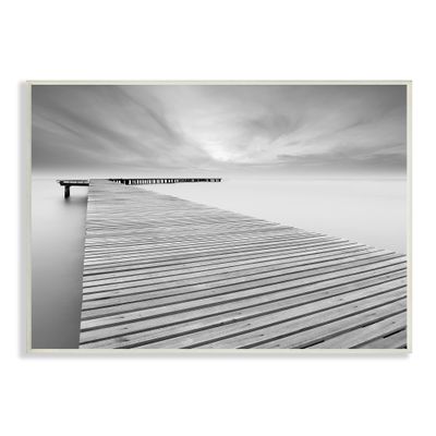 Stupell Industries Waterfront Dock Misty Water Lake Landscape Photography
