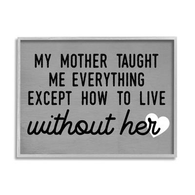 Stupell Industries My Mother Taught Everything Phrase Family Grievance