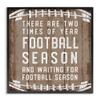 Stupell Industries Time of Year Football Season Rustic Sports Phrase, Designed by CAD Designs Black Framed Wall Art, 12 x 12, White view 1
