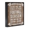 Stupell Industries Time of Year Football Season Rustic Sports Phrase, Designed by CAD Designs Black Framed Wall Art, 12 x 12, White view 3