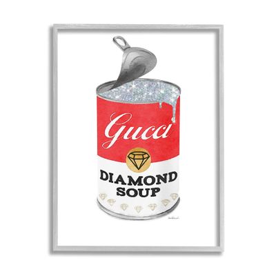 Stupell Industries Glam Pop Red Soup Can Open Lid Fashion