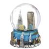 San Francisco Snow Globe Skyline, Trolley and Golden Gate Bridge, 3.5 Inches Tall view 1