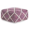 SIMPLIHOME Cowan Contemporary Square Pouf in Magenta and Natural Handloom Woven for the Living Room, Bedroom and Kids Room view 1