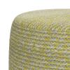 SIMPLIHOME Bayley Transitional Round Braided Pouf in Muted Yellow and Natural Cotton for the Living Room, Bedroom and Kids Room view 4