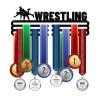 GLOBLELAND Wrestling Medal Holder Display Hanger Rack for Sports Race Wall Mount Metal Medal Award Hanger for Wrestling Competitions 15.756 inch view 1