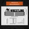 GLOBLELAND Wrestling Medal Holder Display Hanger Rack for Sports Race Wall Mount Metal Medal Award Hanger for Wrestling Competitions 15.756 inch view 2