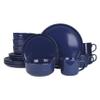 10 Strawberry Street Double Line 16 Piece Dinnerware Set, Cobalt view 1