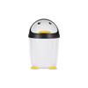 BDPP Trash Can Cute Mini Trash Can Office Desktop Garbage Can Clamshell Garbage Bin Detachable Suitable for Bedroom Bathroom Kitchen USO Interior y Exterior view 1