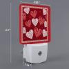 Night Light for Kids Plug into Wall LED Lamp Dusk-to-Dawn Sensor, Valentine's Day Red Love Heart Baby Nightlight for Bathroom Nursery Bedroom Hallway Stairs Home Room Decor view 4