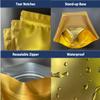 Chamigon 100 Pack Matte Gold Stand Up Bags - 5.5x7.8 Inches Smell Proof Resealable Zipper Pouch, Sealable Foil Packaging Bag for Food Storage view 2