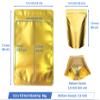 Chamigon 100 Pack Matte Gold Stand Up Bags - 5.5x7.8 Inches Smell Proof Resealable Zipper Pouch, Sealable Foil Packaging Bag for Food Storage view 3