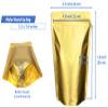 Chamigon 100 Pack Matte Gold Stand Up Bags - 5.5x7.8 Inches Smell Proof Resealable Zipper Pouch, Sealable Foil Packaging Bag for Food Storage view 4