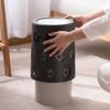BDPP Trash Can Round Swing Trash Can Wastebasket,Decorative Rubbish Garbage Bin,Living Rooms & Bathroom Trash Can,Removable Swing Lid USO Interior y Exterior view 4