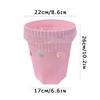 BDPP Trash Can Trash Can with Pressure Ring Cute Garbage Can Without Lid Plastic Garbage Bin Suitable for Bedroom Bathroom Kitchen USO Interior y Exterior (Color : B) view 2