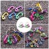 D-Shape Aluminum Keychain Buckles Portable for Hiking Camping Keyring Attachments view 4