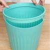 BDPP Trash Can Trash Can with Pressure Ring Lidless Garbage Can Creative Round Garbage Bin Suitable for Bedroom Bathroom Kitchen USO Interior y Exterior (Color : C) view 4