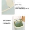 BDPP Trash Can Trash Can with Lid Cute Garbage Can Creative Desktop Garbage Bin Suitable for Dressing Table Office Bedroom Kitchen USO Interior y Exterior (Color : A) view 3