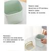 BDPP Trash Can Trash Can with Lid Cute Garbage Can Creative Desktop Garbage Bin Suitable for Dressing Table Office Bedroom Kitchen USO Interior y Exterior (Color : A) view 4