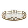 A&B Home Perfume Tray-Large Gold Mirror Tray Makeup Jewelry Tray Organizer for Vanity Bathroom Dresser D16 Round Metal Decorative Tray view 3