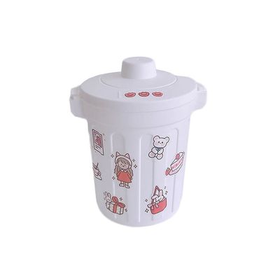 BDPP Trash Can Desktop Trash Can with Lid Mini Garbage Can Cute Sticker Garbage Bin Suitable for Desk Coffee Table Dressing Table USO Interior y Exterior (Color : B)