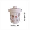 BDPP Trash Can Desktop Trash Can with Lid Mini Garbage Can Cute Sticker Garbage Bin Suitable for Desk Coffee Table Dressing Table USO Interior y Exterior (Color : B) view 2