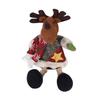 Christmas Sitting Plush Decorations Creative Funny Santa Snowman Reindeer with Wood Bead Legs Cute Soft Handmade Xmas Cartoon Ornaments for Home Holiday Party Christmas Tree Xmas view 4