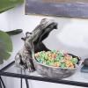 aboxoo Hippo Statue Home Resin Hippopotamus Figurine Fun Candy Dish,Key Bowl,Big Mouth Sculpture Table Art Decoration Sundries Container Storage Boxes (Grey) view 4