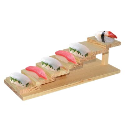 AIZYR 7-Tier Japanese Style Sushi Bridge Boats Plate, Sashimi Serving Plate Serving Tray Food Display Board Decoration Tray for Restaurant or Home