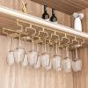 Under Cabinet Wine Rack Glasses Holder Kitchen Organization Metal Gold Wine Bottle Rack, Stemware Wine Glass Rack Holder Under Shelf Storage Stand (Size : 68.5x28x5.5cm) view 1