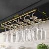 Under Cabinet Wine Rack Glasses Holder Kitchen Organization Metal Gold Wine Bottle Rack, Stemware Wine Glass Rack Holder Under Shelf Storage Stand (Size : 68.5x28x5.5cm) view 2