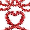 LOMIMOS 32.8 Ft Valentine's Day Tinsel Garland,Shiny Hanging Decor for Wedding Engagement Anniversary Party Supplies(Red White) view 1