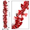 LOMIMOS 32.8 Ft Valentine's Day Tinsel Garland,Shiny Hanging Decor for Wedding Engagement Anniversary Party Supplies(Red White) view 2