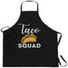 FunnyLazy Taco Squad T-shirt Apron - 1 Size fits all Black Apon Kitchen Decor view 1