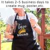 FunnyLazy Taco Squad T-shirt Apron - 1 Size fits all Black Apon Kitchen Decor view 2