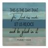 Aihesui Wood Sign Hanging Farmhouse Decoration Bible Verse This is the Day That the Lord Has Made Wall Art Plaque Use for Kitchen Batheroom Bedroom Office School 16x16inch, dark blue-style view 1