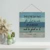 Aihesui Wood Sign Hanging Farmhouse Decoration Bible Verse This is the Day That the Lord Has Made Wall Art Plaque Use for Kitchen Batheroom Bedroom Office School 16x16inch, dark blue-style view 3