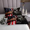 American Flag Bedspread Twin for Boys Teens Men Retro Army Green Camo Usa Flag Quilted Coverlet Military Camouflage Soldier Bedding Sets for Kids Adult Youth Bedroom Decor, with 1 Pillowcase view 4
