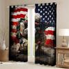 American Flag Curtains for Adult Teens Boys Camo Soldier Window Curtains Kids Men Vintage Usa National Flag Window Treatments Military Camouflage Grunge Stripes Window Drapes,2 Panels 42"X84" view 2