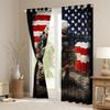 American Flag Curtains for Adult Teens Boys Camo Soldier Window Curtains Kids Men Vintage Usa National Flag Window Treatments Military Camouflage Grunge Stripes Window Drapes,2 Panels 42"X84" view 4