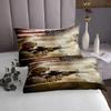 American Flag Bedspread Military Camouflage Soldier Bedding Sets Adult Boys Vintage Camo Usa Flag Quilted Coverlet Grunge Soil Red Grey Stars Stripes Bedding Collections, with 1 Pillowcase, Twin view 4