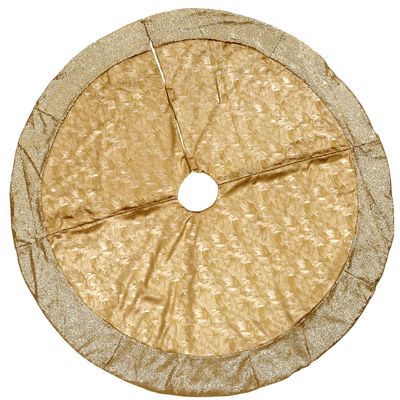National Tree Company Tree Skirt, Metallic Gold, Yuletide Glam Collection, 52 Inches